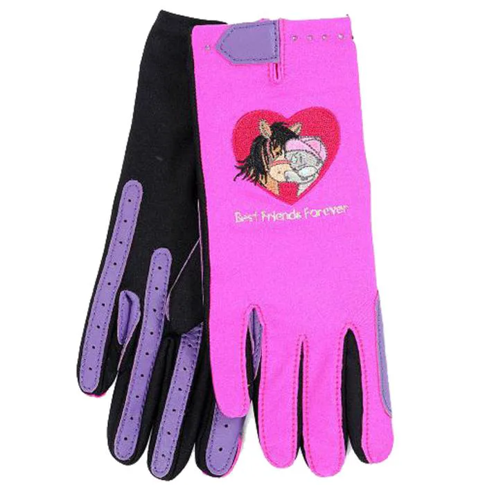 Me to You Bear Pink Heart Riding Gloves Age 5-10 £15.00