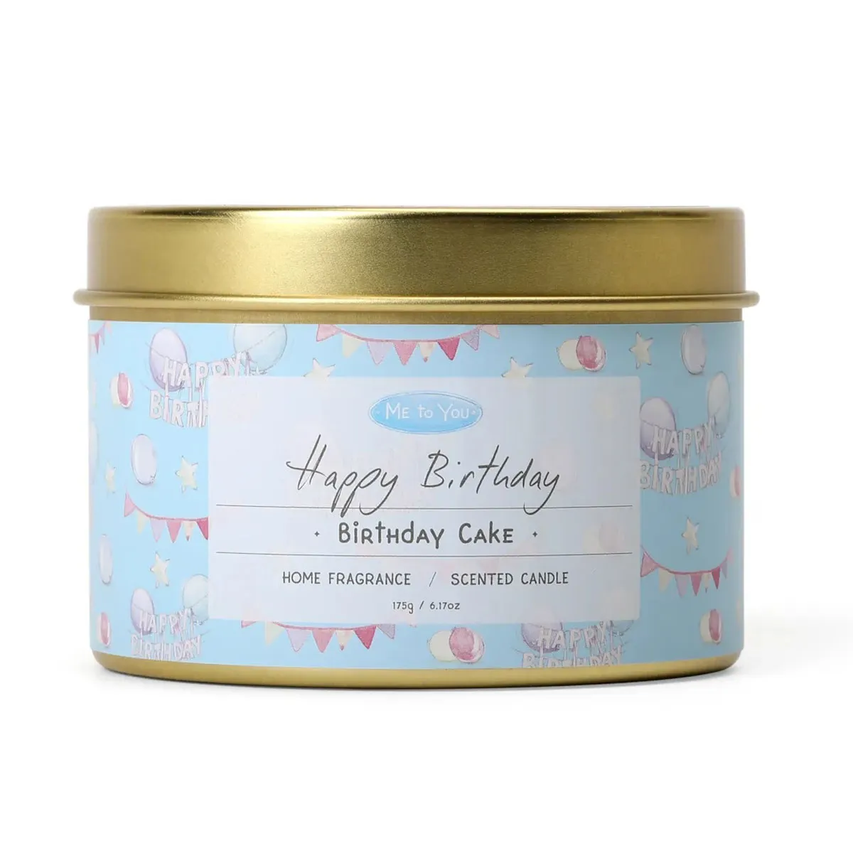 Happy Birthday Me to You Bear Tin Candle