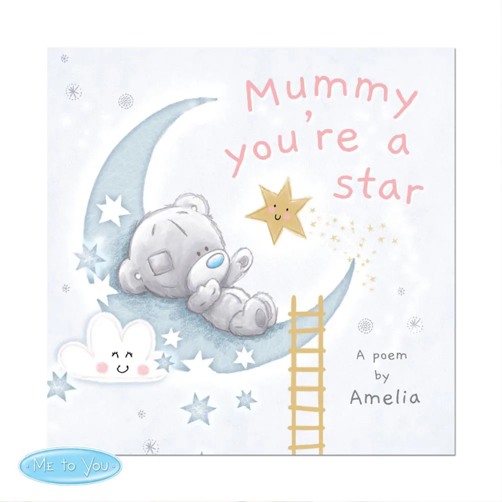 Personalised Tiny Tatty Teddy Mummy You're a Star Poem Book