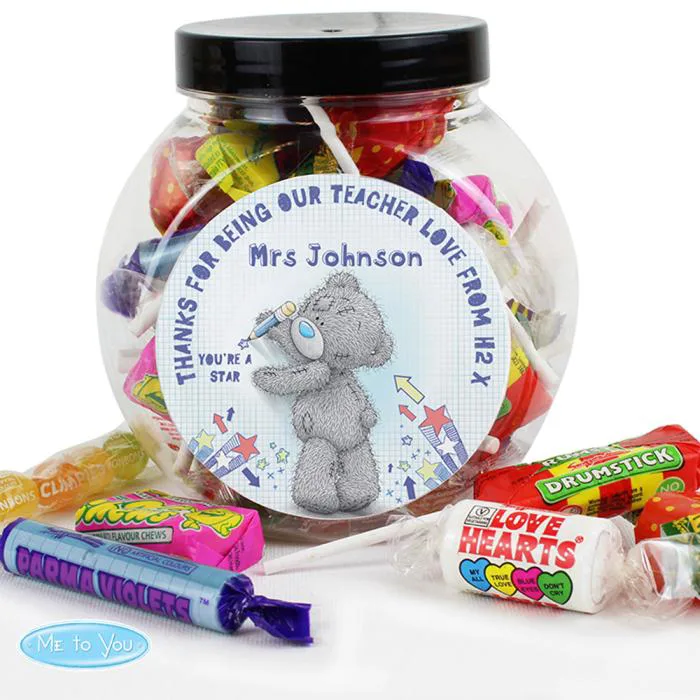 Personalised Me to You Bear Teacher 250g Sweet Jar