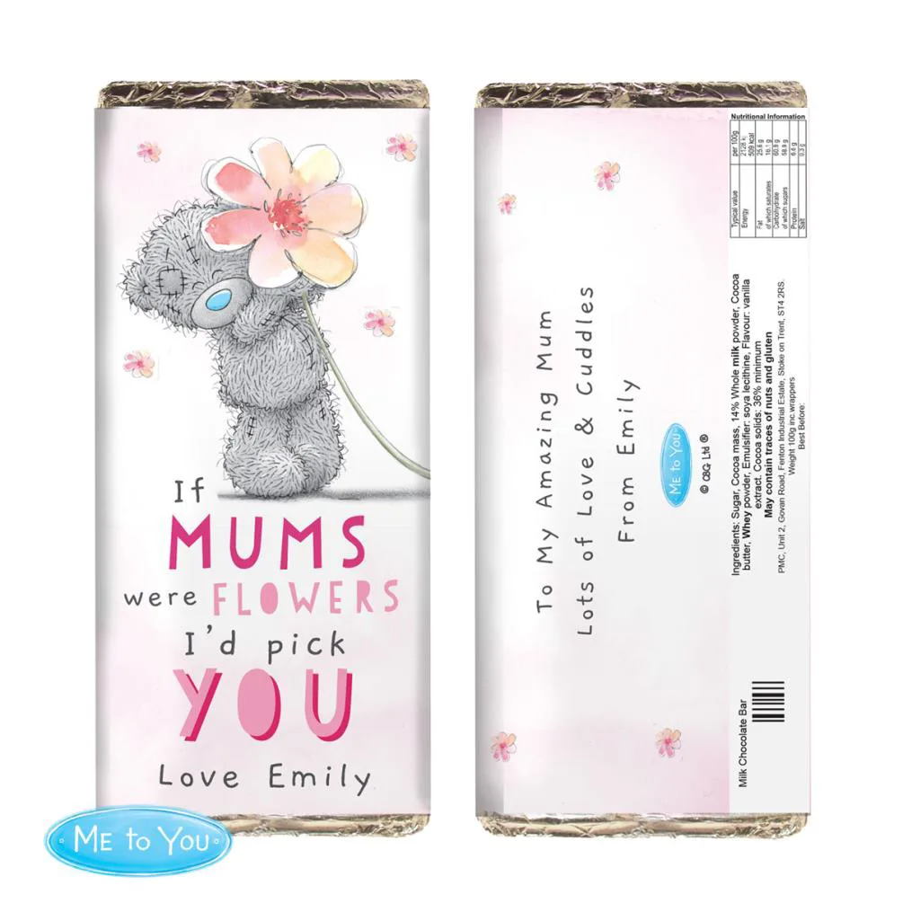 Personalised Me to You Bear I'd Pick You Milk Chocolate Bar £6.99