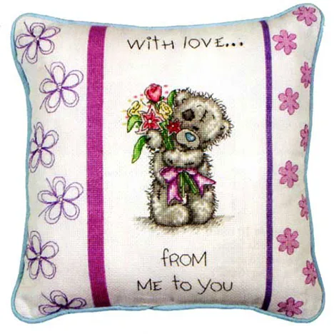 With Love Me to You Bear Cross Stitch Kit Cushion Kit £17.99