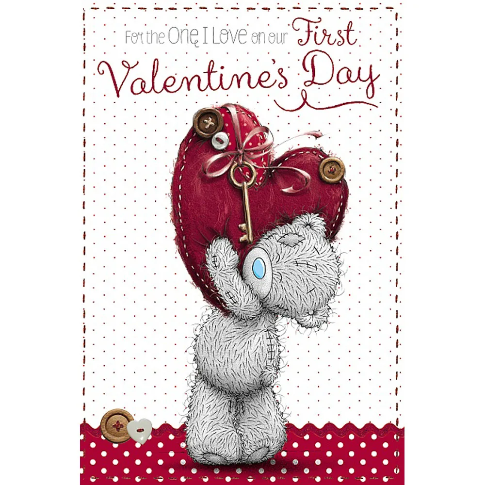 One I Love 1st Valentine's Day Me to You Bear Card