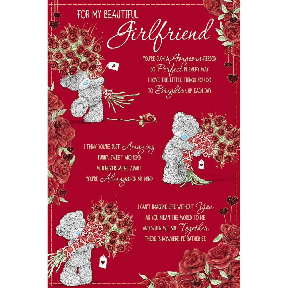 Girlfriend Poem Me to You Bear Valentines Day Card