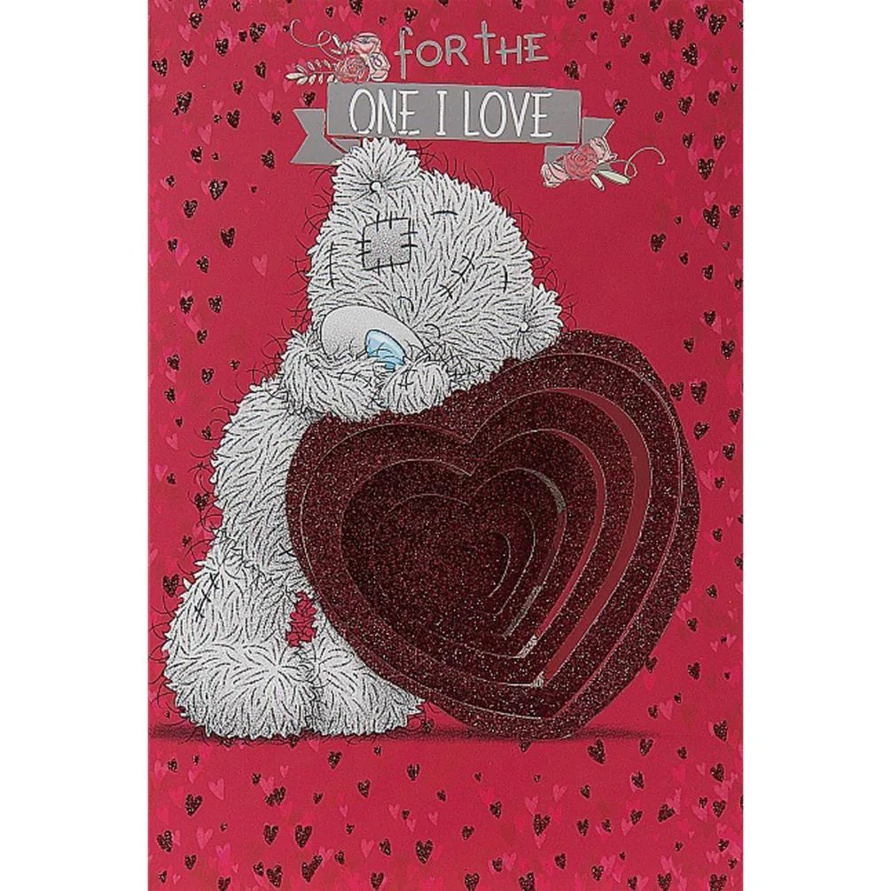 One I Love Large Heart Me to You Bear Valentines Day Card