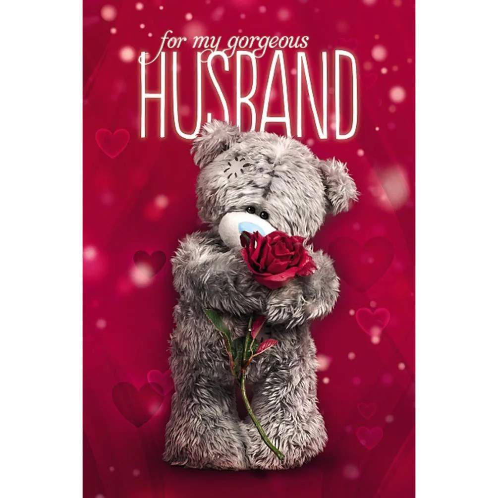 Husband Photo Finish Me to You Bear Valentines Day Card