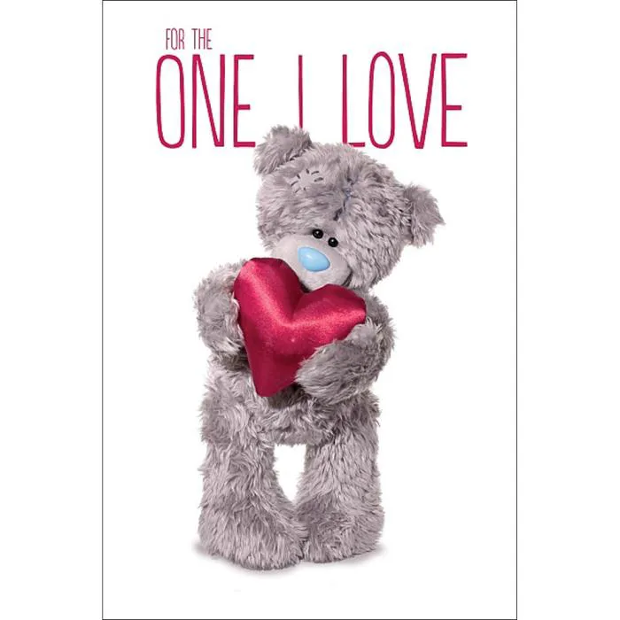 3D Holographic One I Love Me to You Bear Valentines Day Card