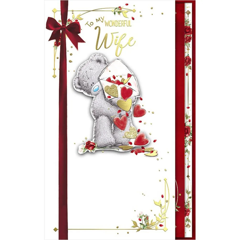 Wife Luxury Handmade Me to You Bear Valentine's Day Card