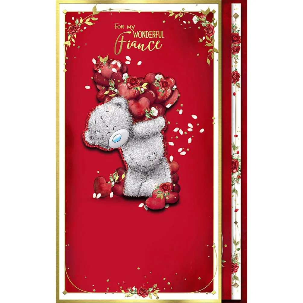 Fiance Luxury Handmade Me to You Bear Valentine's Day Card
