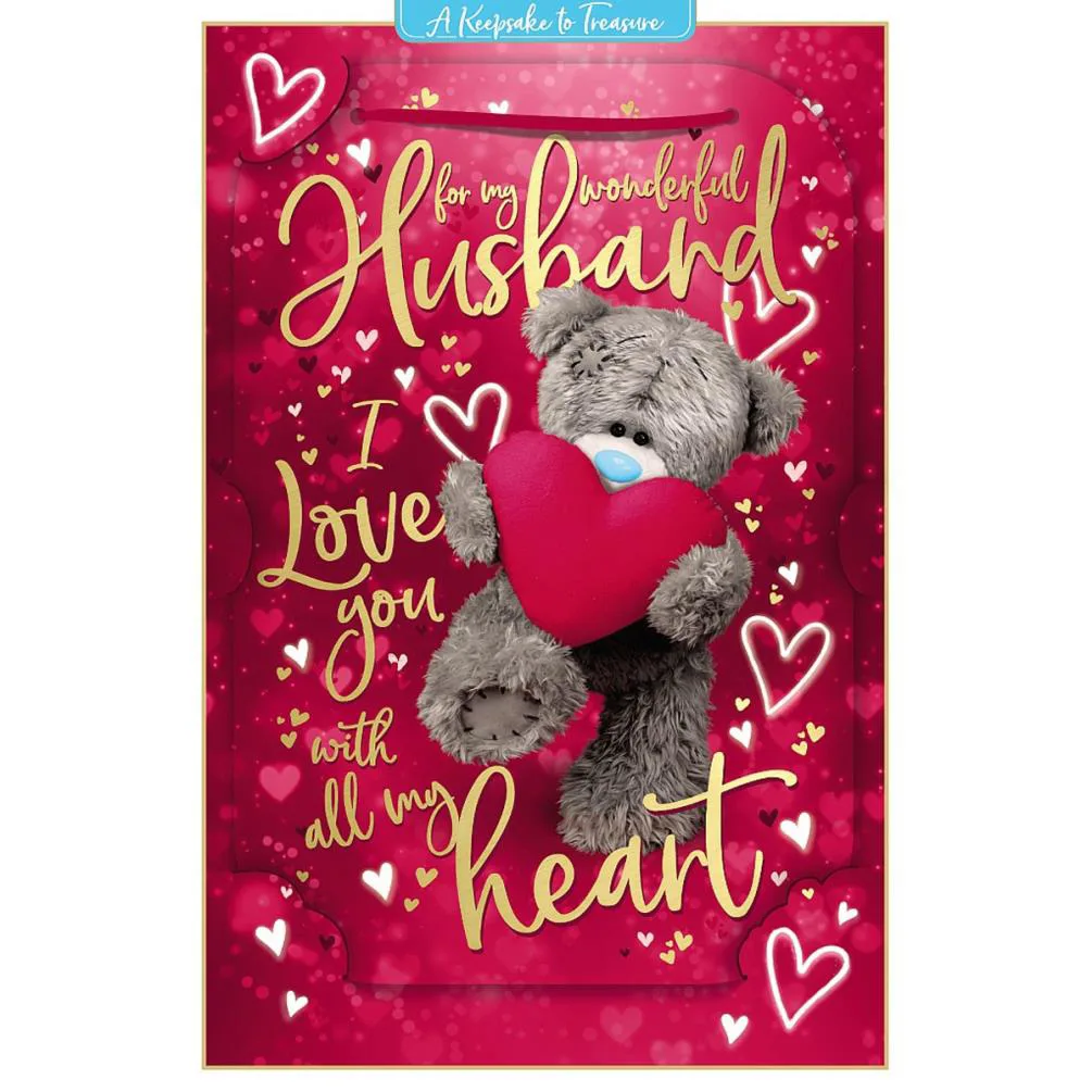 3D Holographic Keepsake Husband Me to You Valentine's Day Card