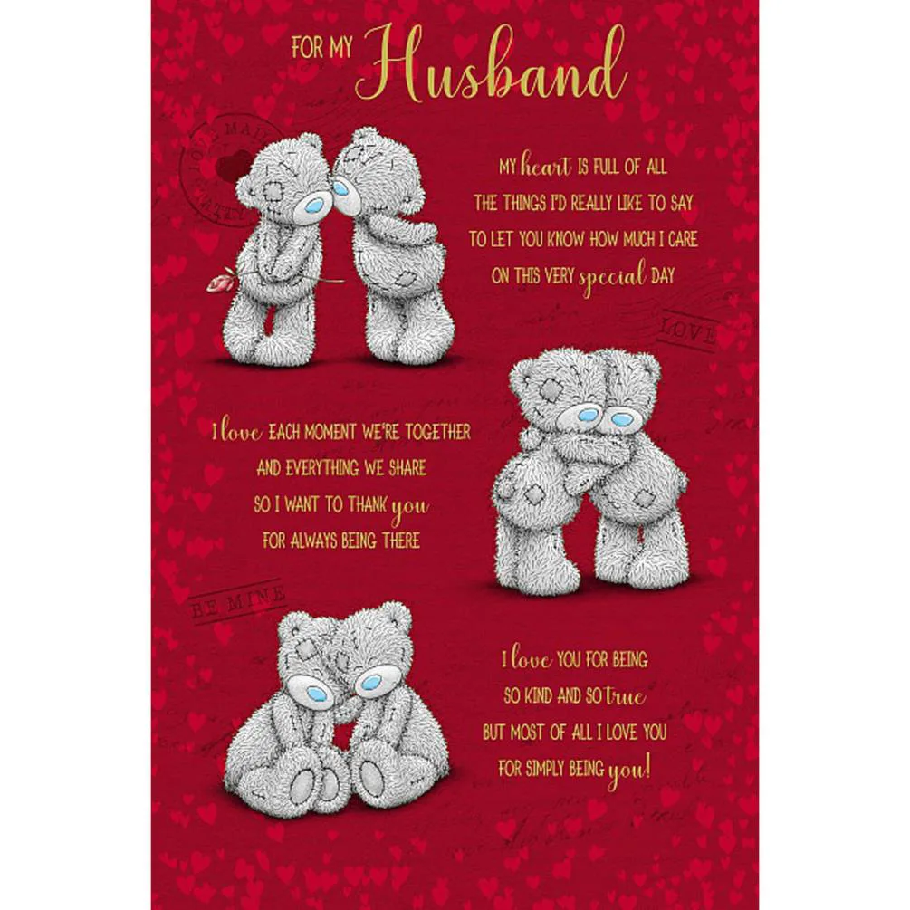 Husband Love Poem Me to You Bear Valentines Day Card £3.59