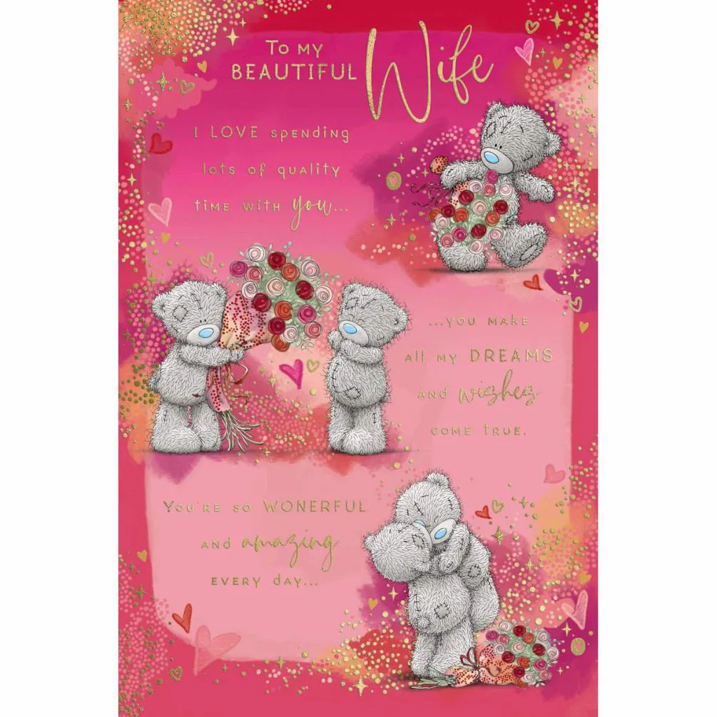 Beautiful Wife Verse Me to You Bear Valentine's Day Card