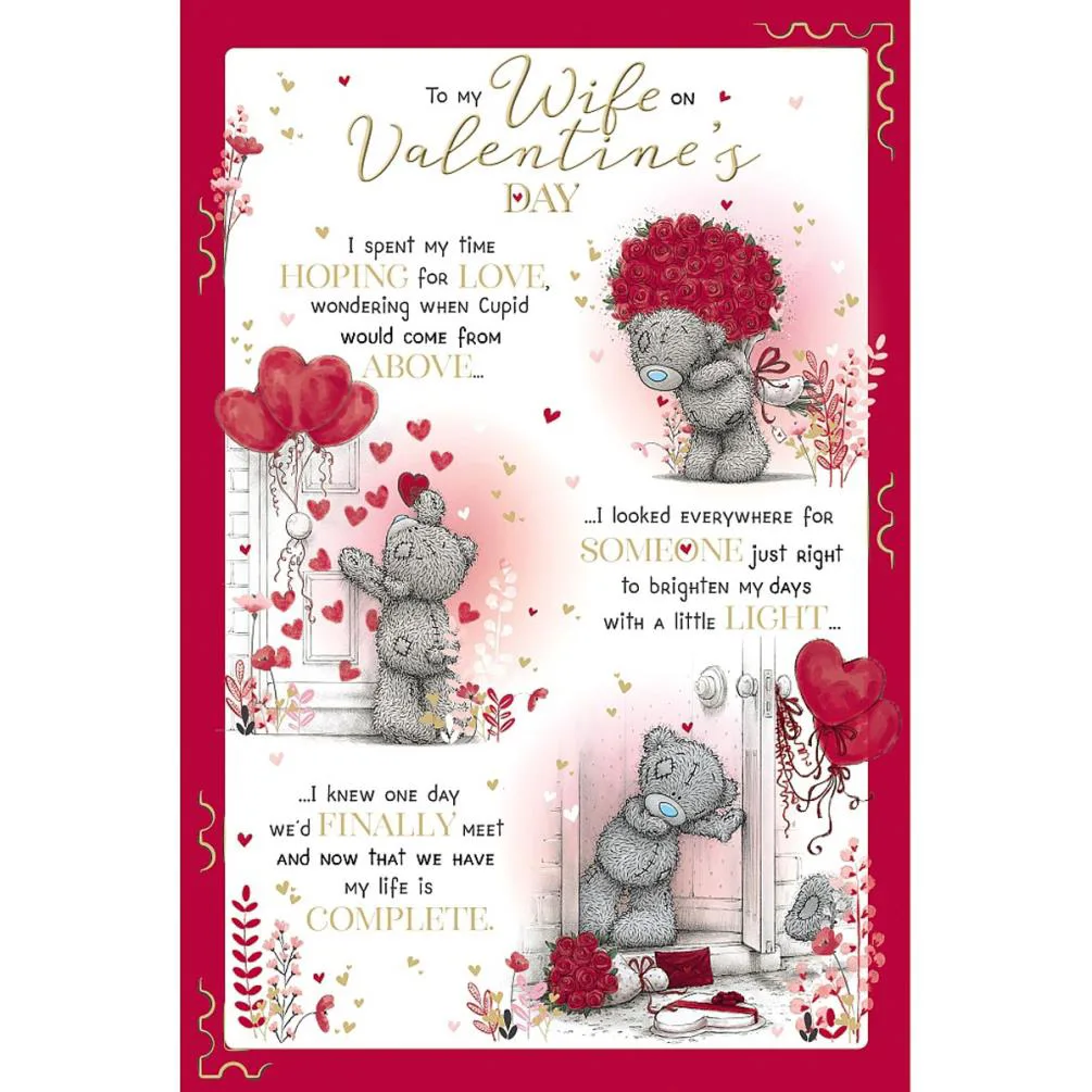 Wife Verse Me to You Bear Valentine's Day Card