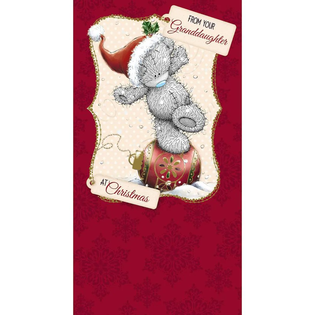 From Your Granddaughter Me to You Bear Christmas Card £2.19