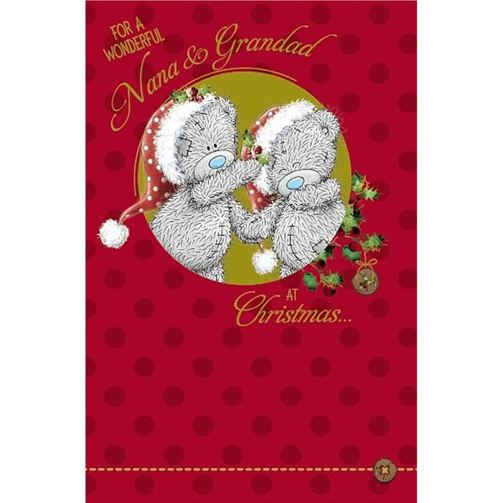 Wonderful Nana &amp; Grandad Me to You Bear Christmas Card