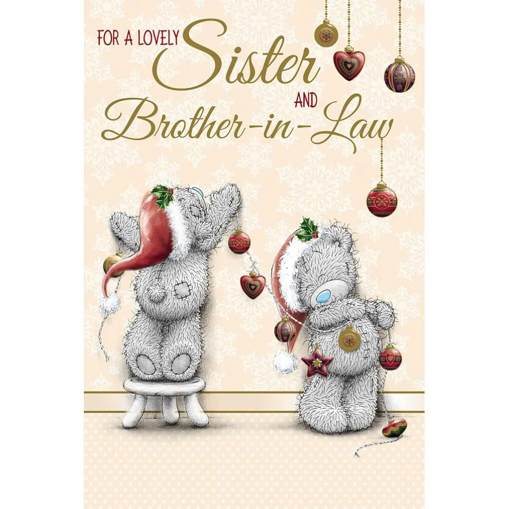 Sister And Brother In Law Me to You Bear Christmas Card £3.59