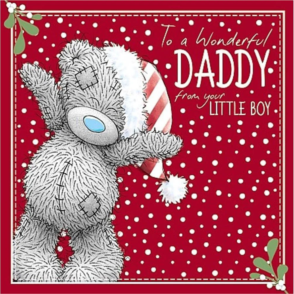 Wonderful Daddy From Your Little Boy Me to You Bear Christmas Card £2.49