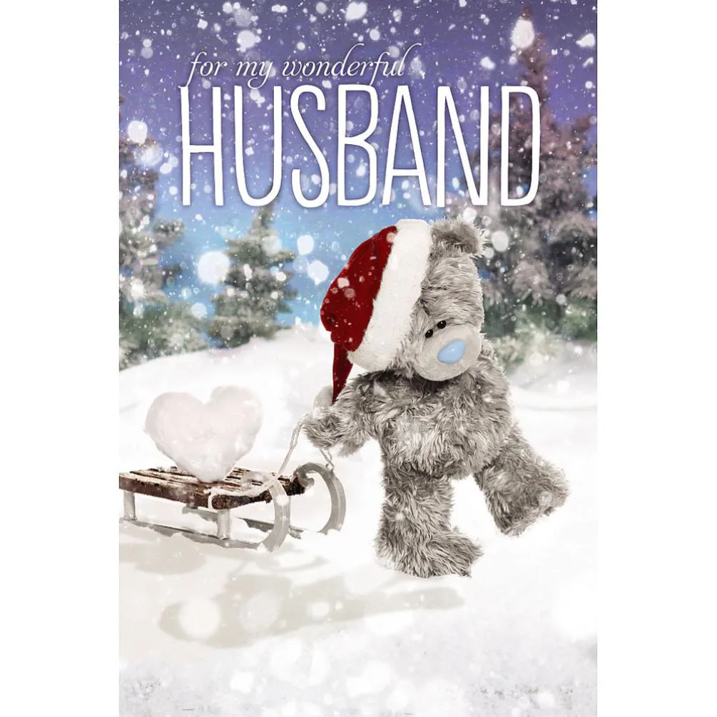 3D Holographic Husband Me to You Bear Christmas Card
