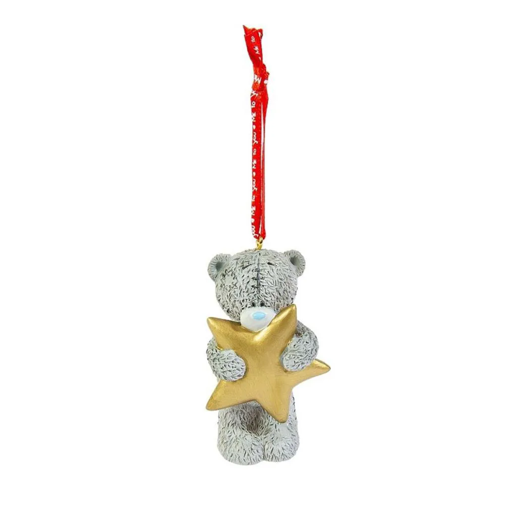Holding Gold Star Me to You Bear Tree Decoration