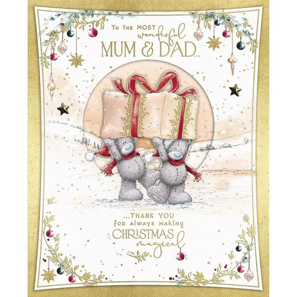 Mum & Dad Handmade Me to You Bear Christmas Card
