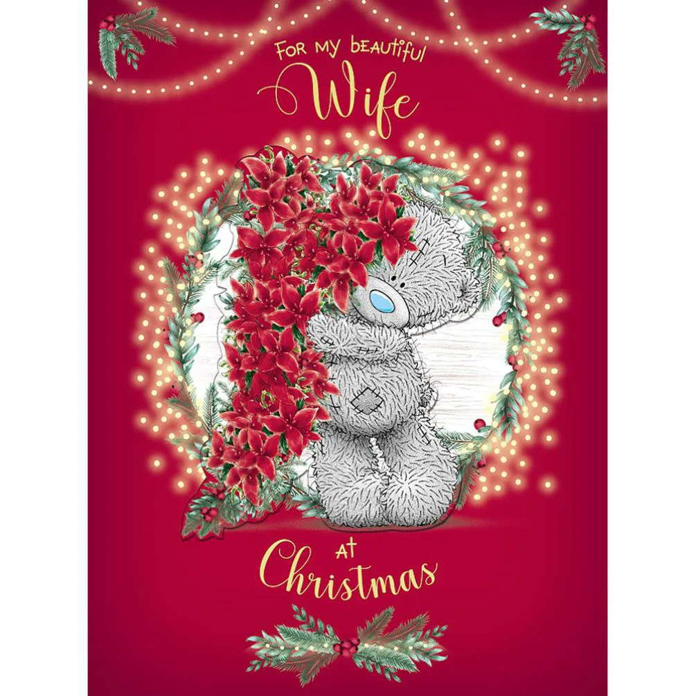 Beautiful Wife Large Me to You Bear Christmas Card £3.99