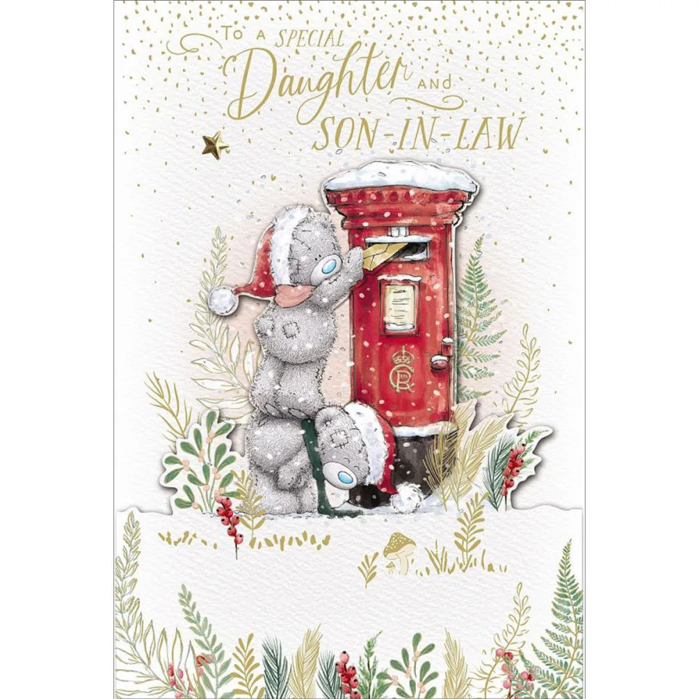 Daughter &amp; Son In Law Me to You Bear Handmade Christmas Card