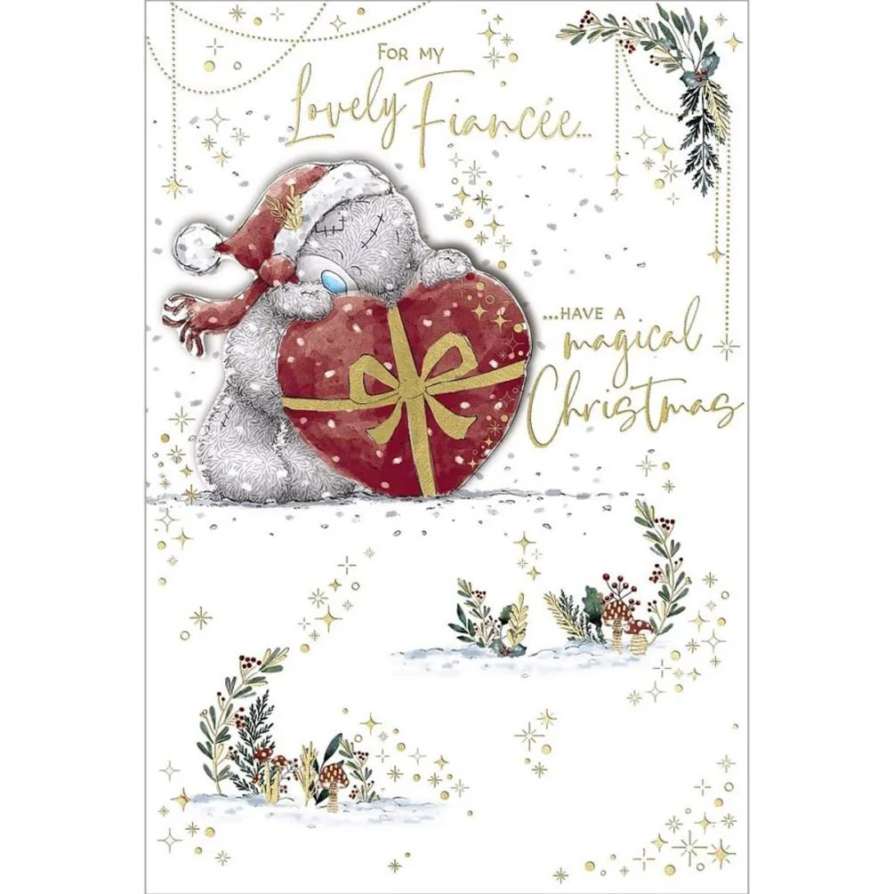 Lovely Fiancee Handmade Me to You Bear Christmas Card