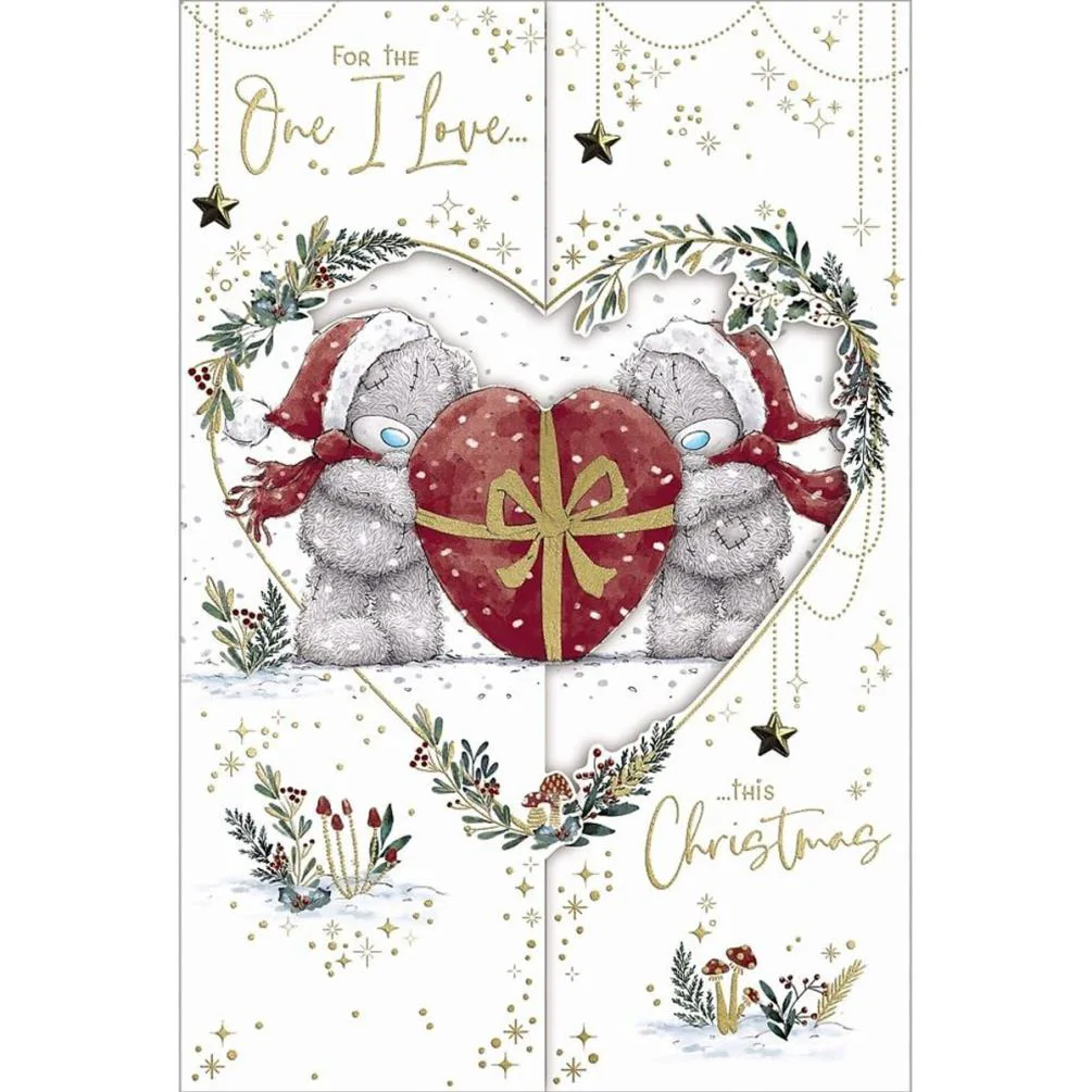 One I Love Handmade Me to You Bear Christmas Card