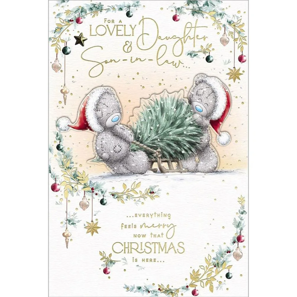Daughter & Son in Law Handmade Me to You Bear Christmas Card