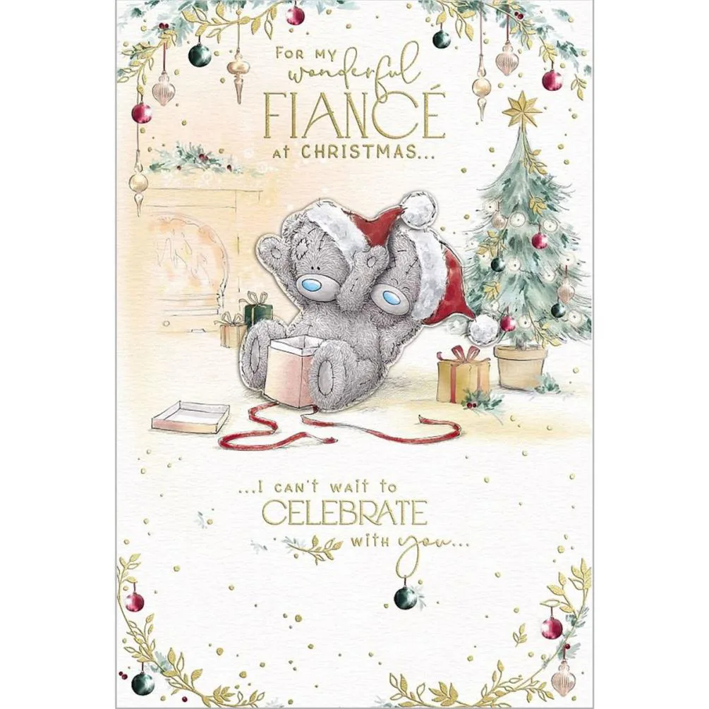 Wonderful Fiance Handmade Me to You Bear Christmas Card