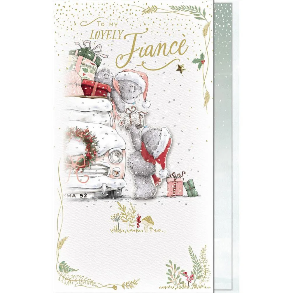 Lovely Fiance Handmade Me to You Bear Christmas Card