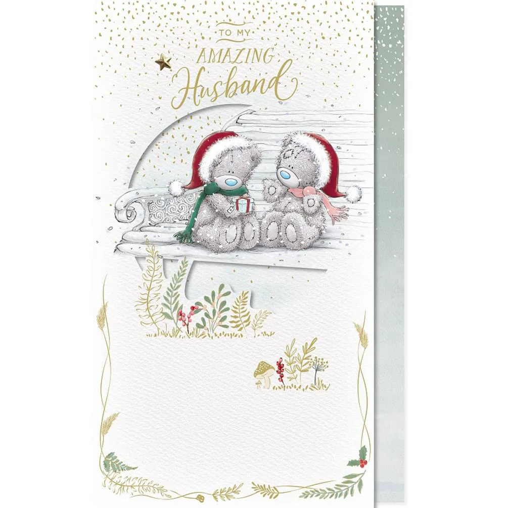 Amazing Husband Handmade Me to You Bear Christmas Card