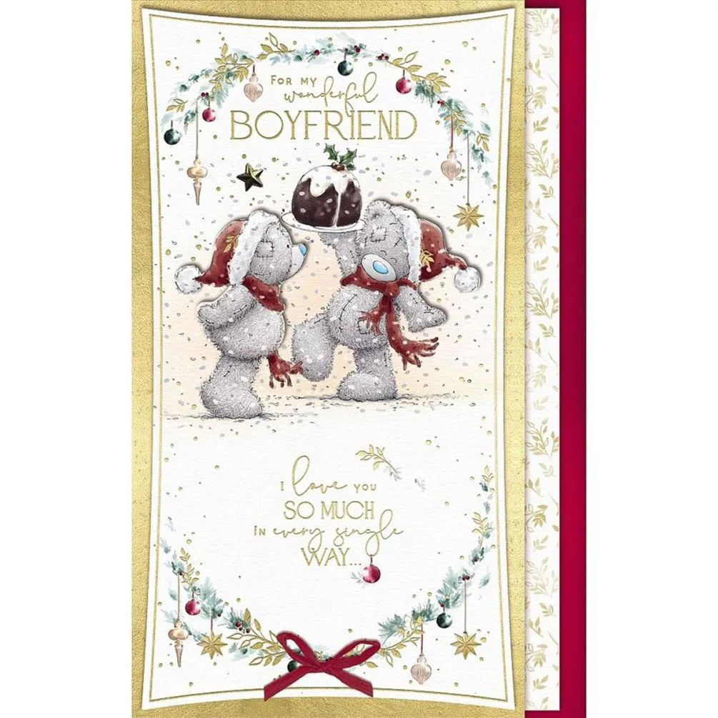 Wonderful Boyfriend Handmade Me to You Bear Christmas Card