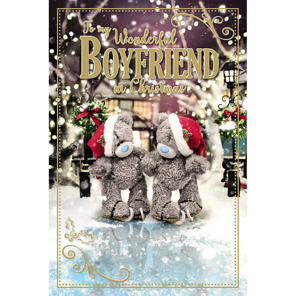 3D Holographic Wonderful Boyfriend Me to You Bear Christmas Card