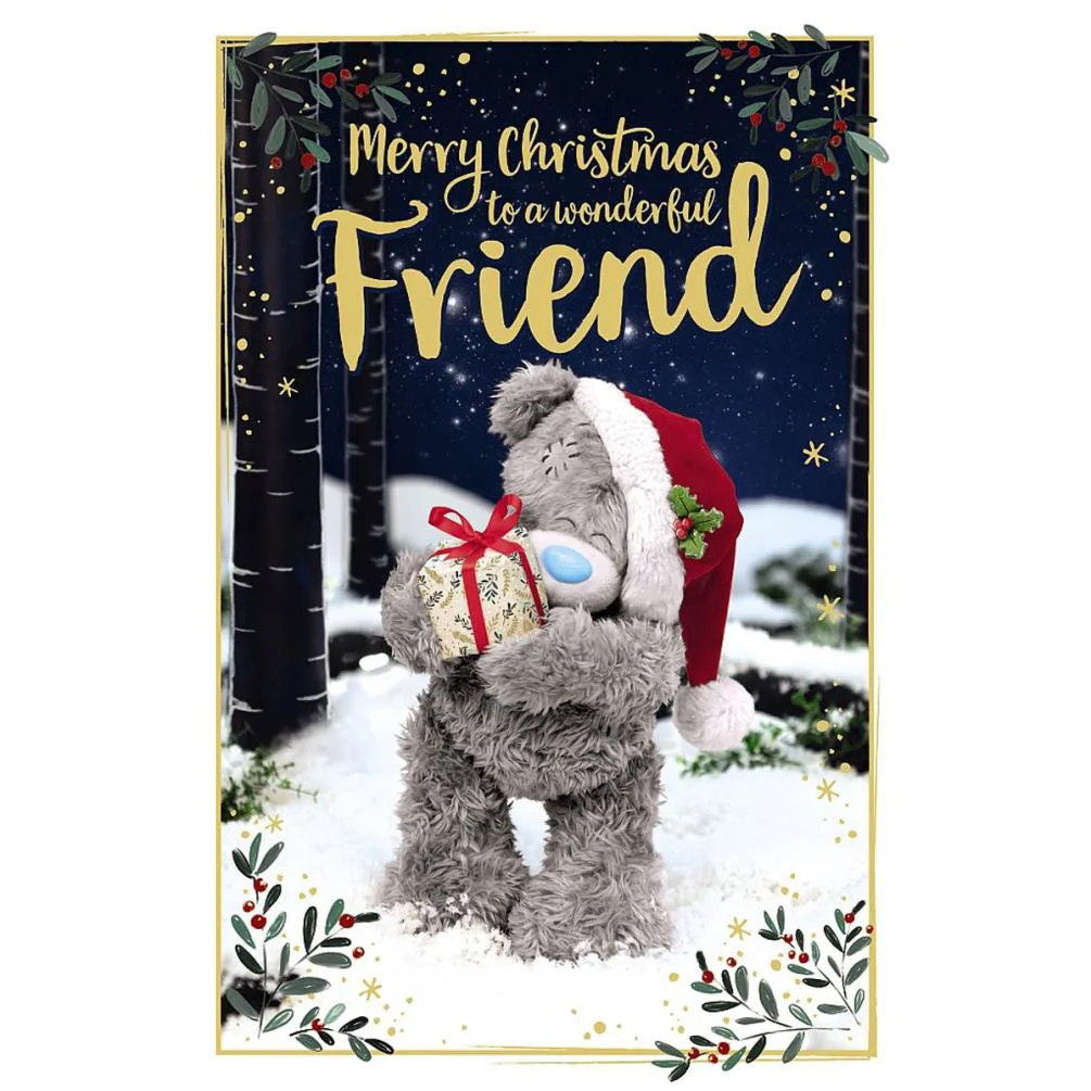 3D Holographic Wonderful Friend Me to You Bear Christmas Card £3.39