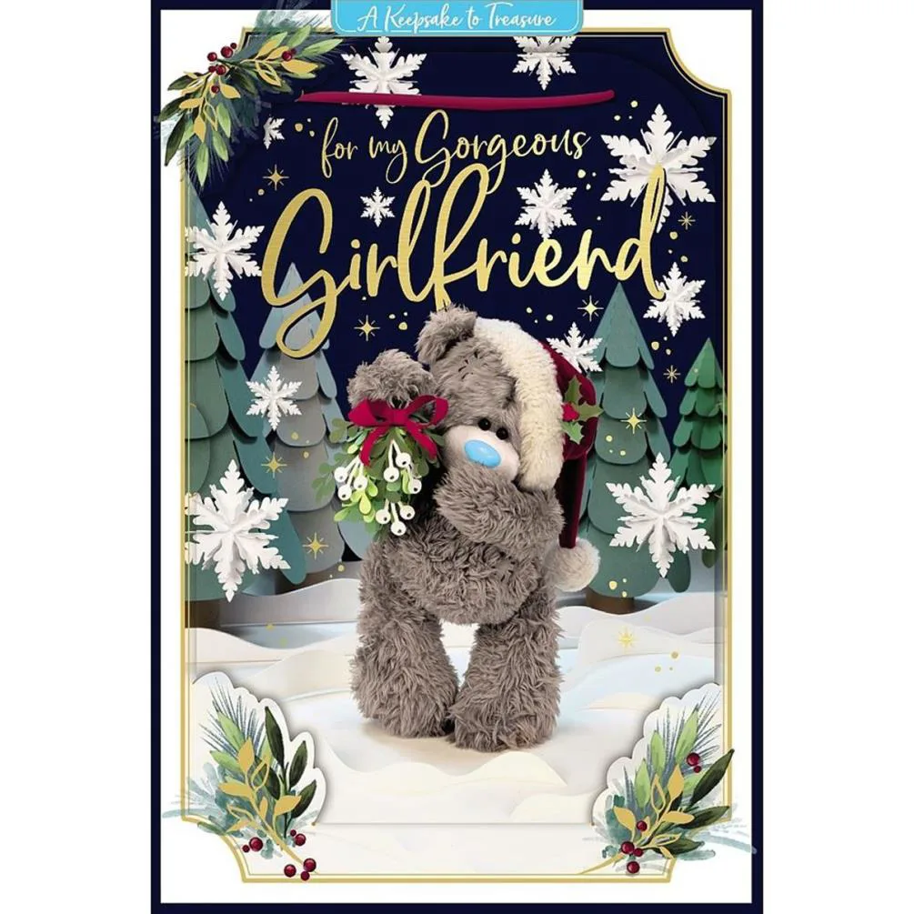 3D Holographic Gorgeous Girlfriend Me to You Bear Christmas Card