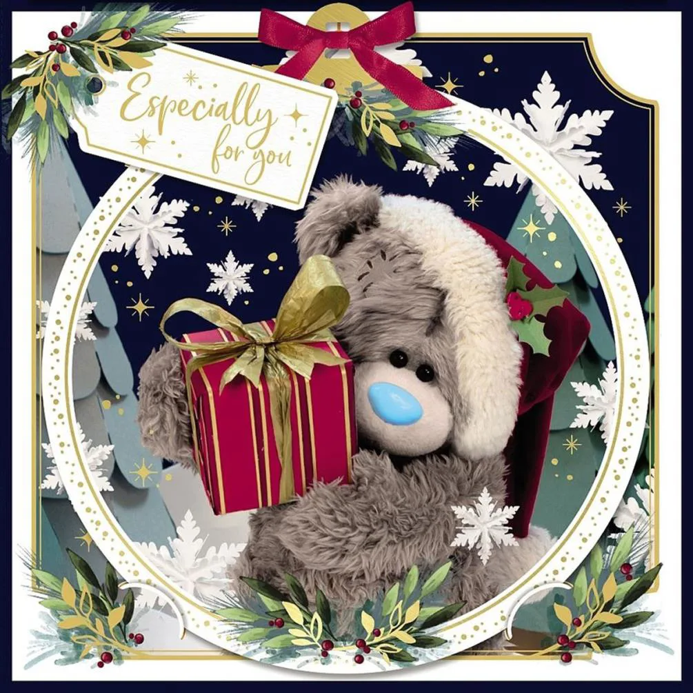 3D Holographic Especially for You Me to You Bear Christmas Card