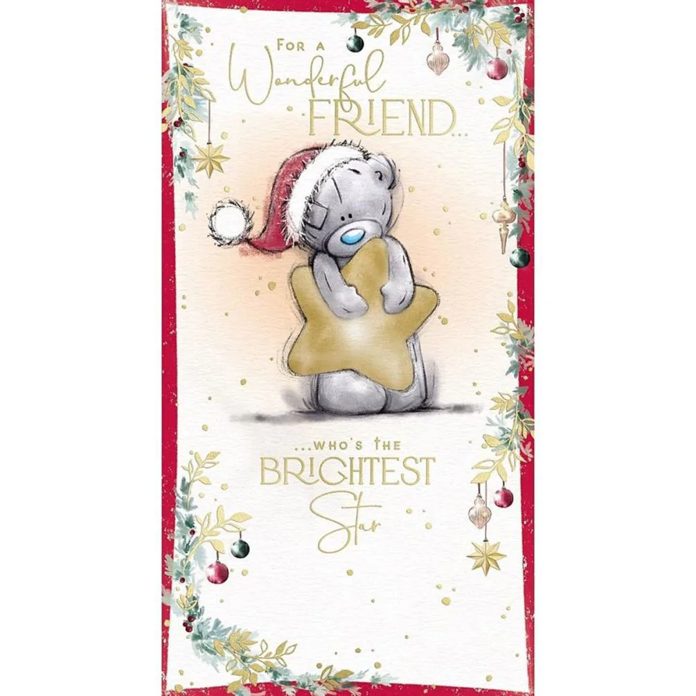Wonderful Friend Me to You Bear Christmas Card