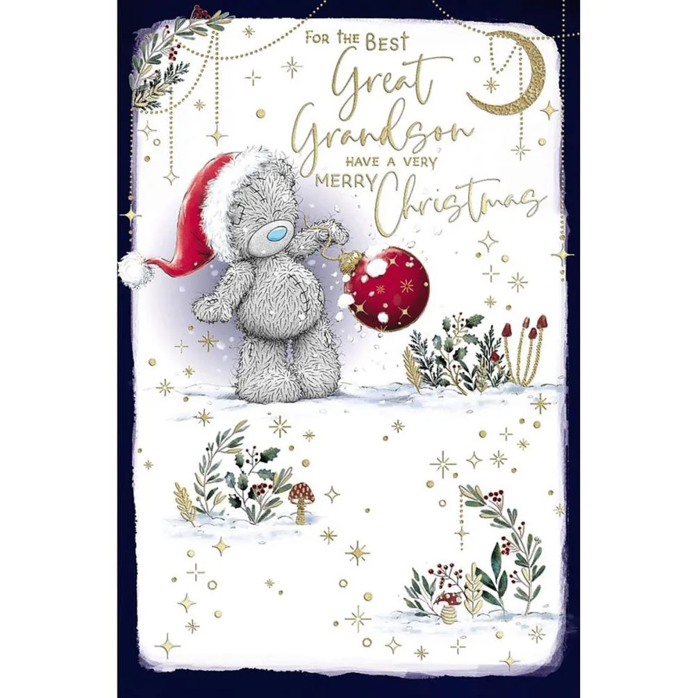 Best Great Grandson Me to You Bear Christmas Card