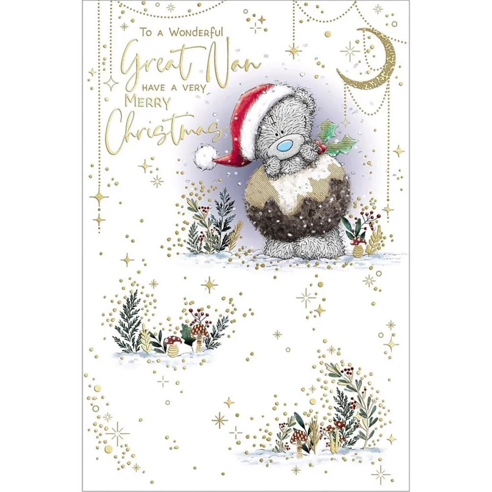 Wonderful Great Nan Me to You Bear Christmas Card