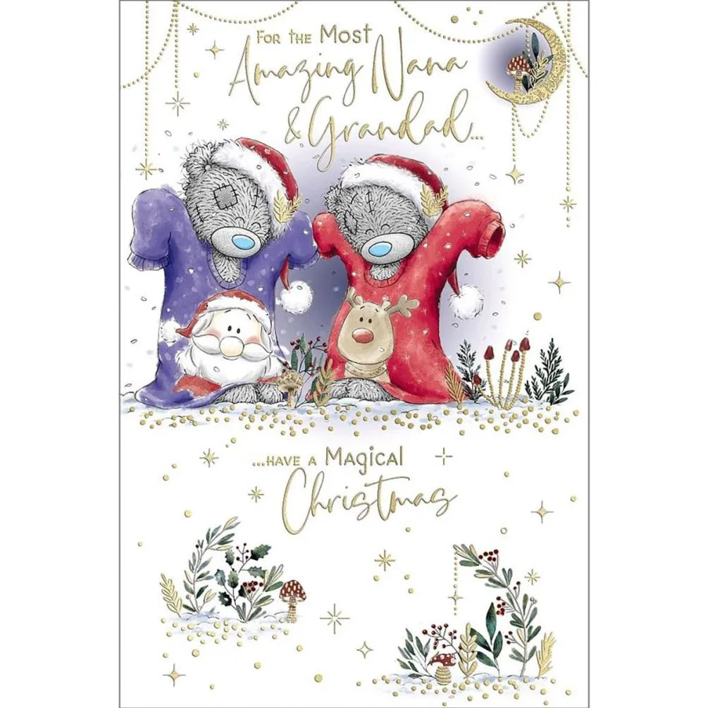 Amazing Nana &amp; Grandad Me to You Bear Christmas Card