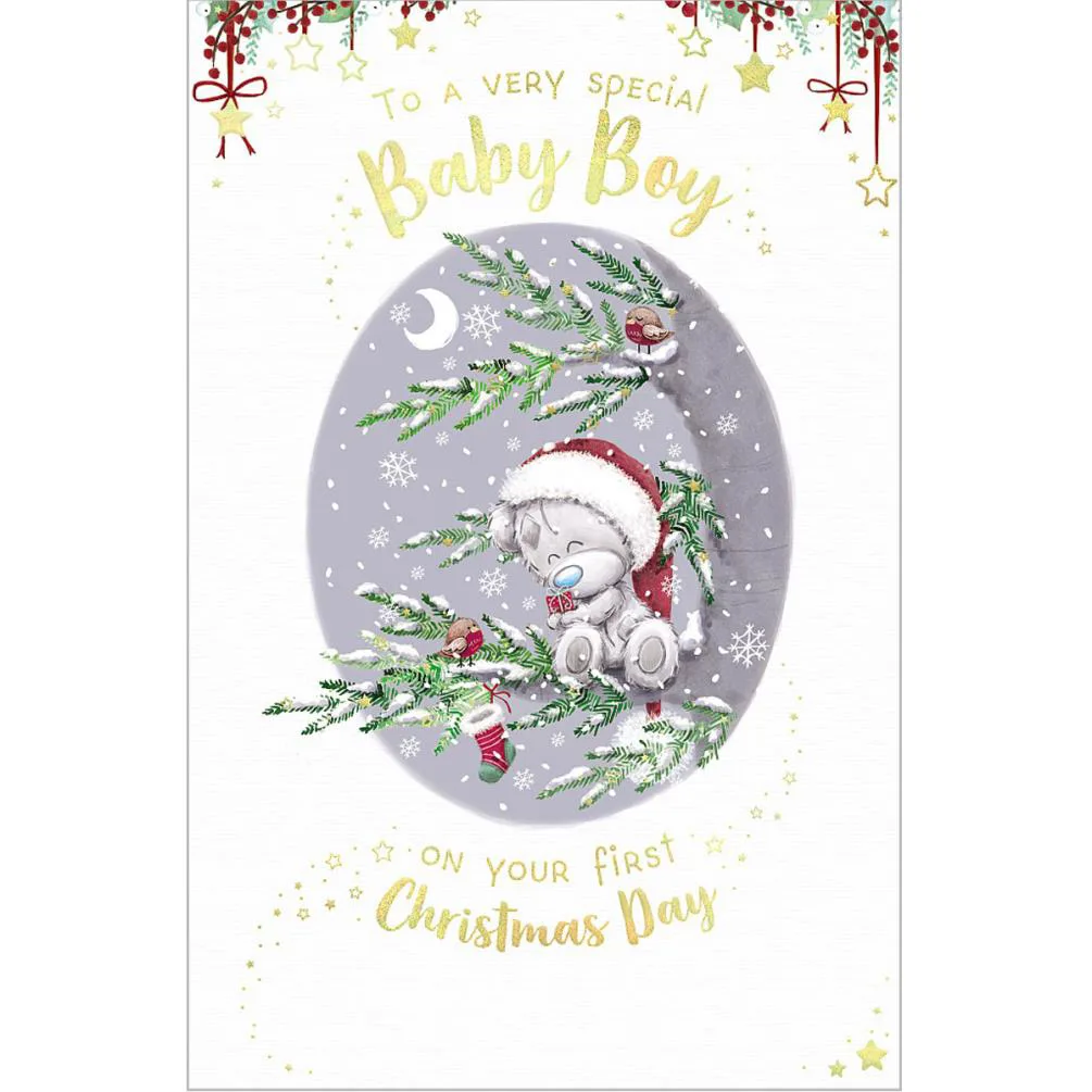 Baby Boy 1st Christmas Me to You Bear Christmas Card
