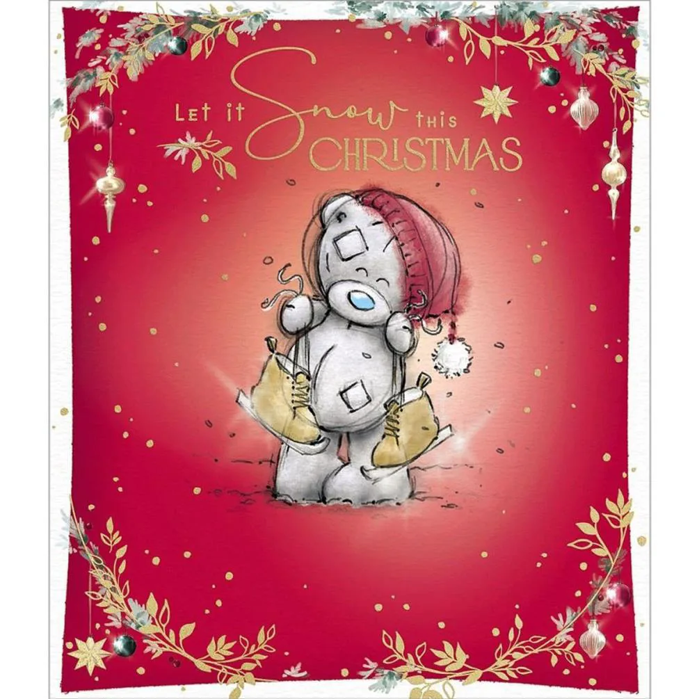 Let It Snow Sketchbook Me to You Bear Christmas Card £2.09