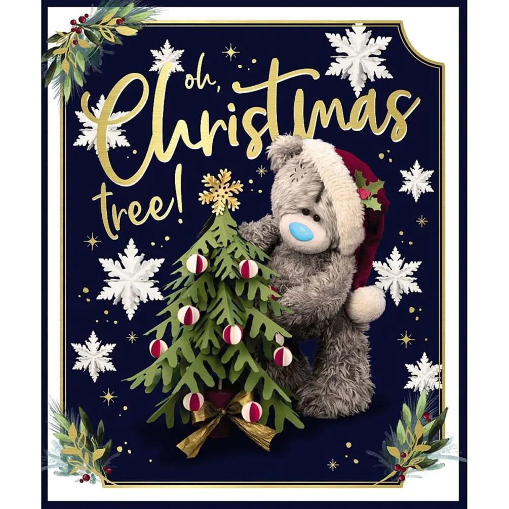 Oh Christmas Tree Photo Finish Me to You Bear Christmas Card
