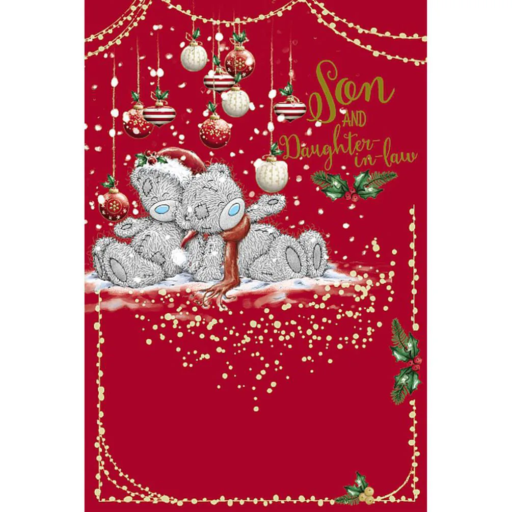 Son &amp; Daughter In Law Me To You Bear Christmas Card