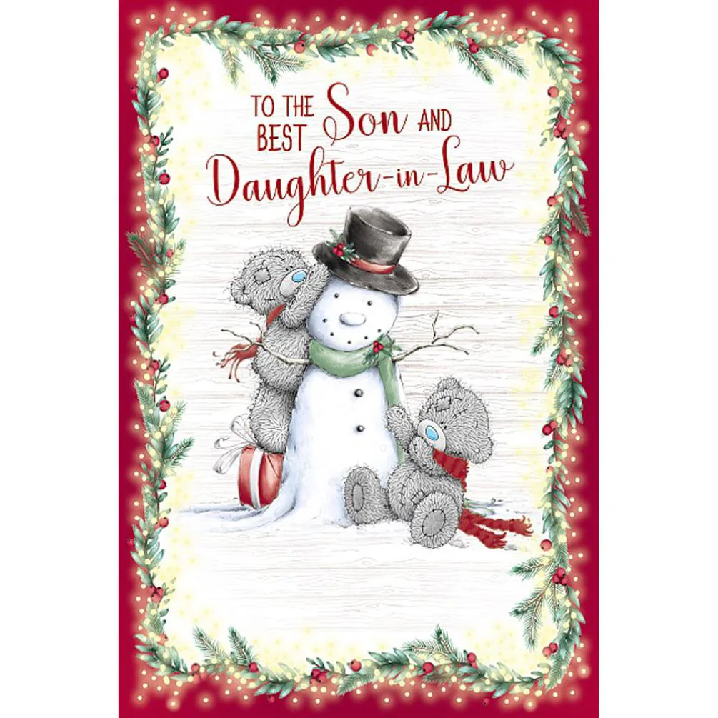 Son &amp; Daughter In Law Me to You Bear Christmas Card