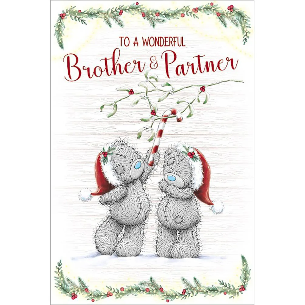 Wonderful Brother &amp; Partner Me to You Bear Christmas Card