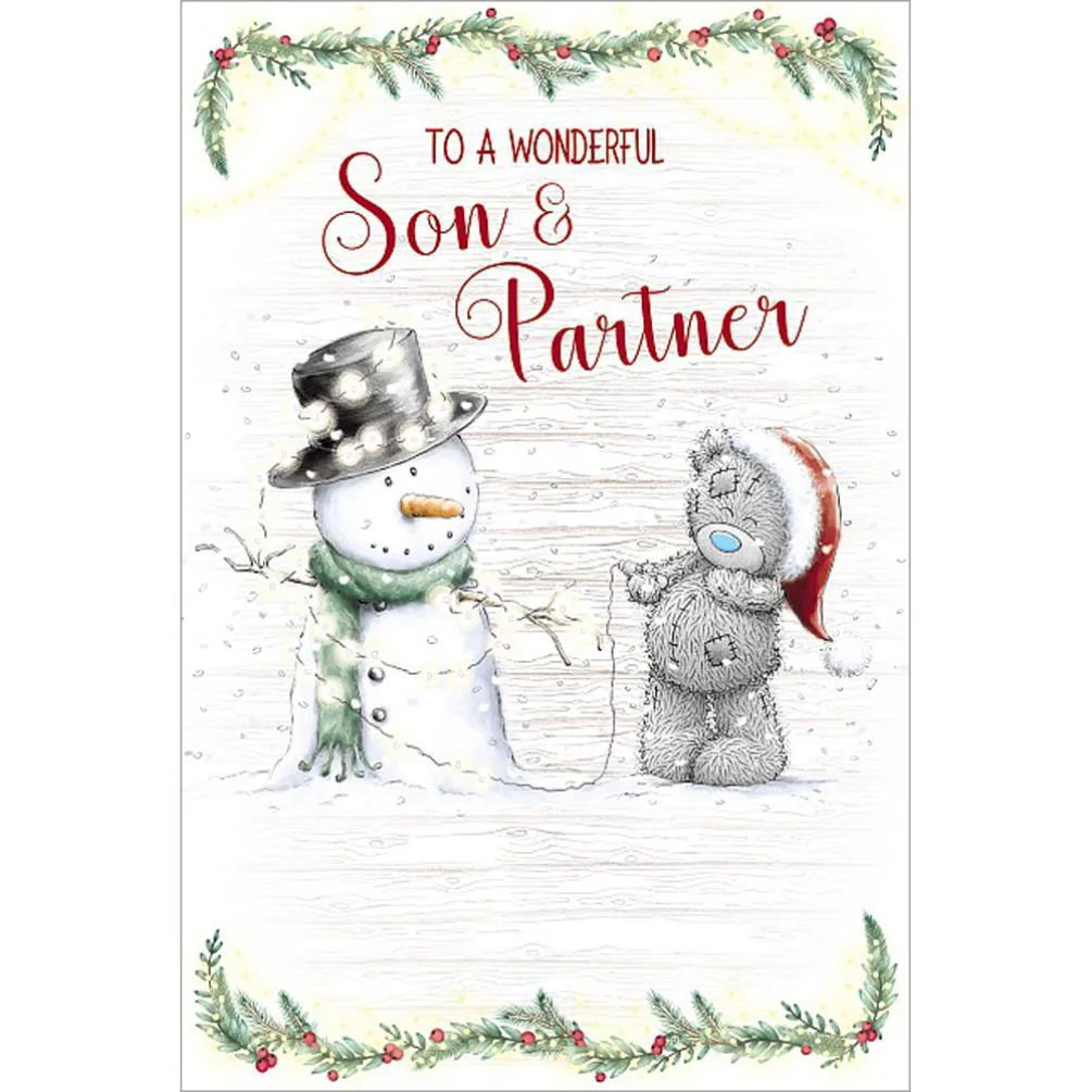 Wonderful Son & Partner Me to You Bear Christmas Card £2.49