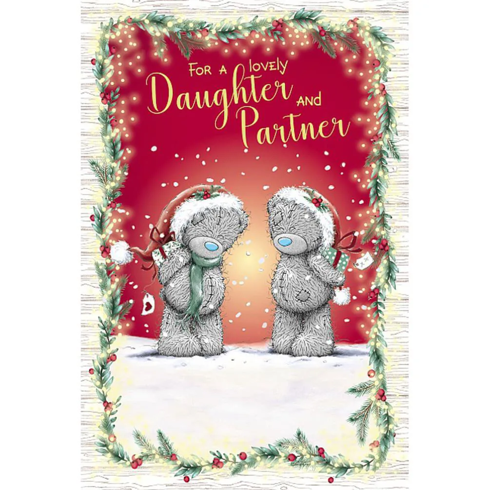 Lovely Daughter &amp; Partner Me to You Bear Christmas Card