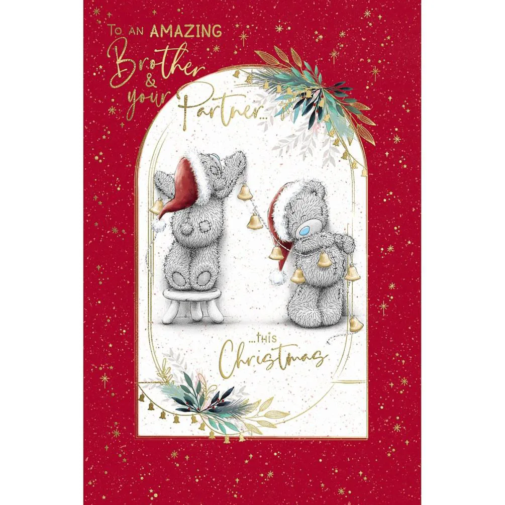 Brother &amp; Partner Me to You Bear Christmas Card